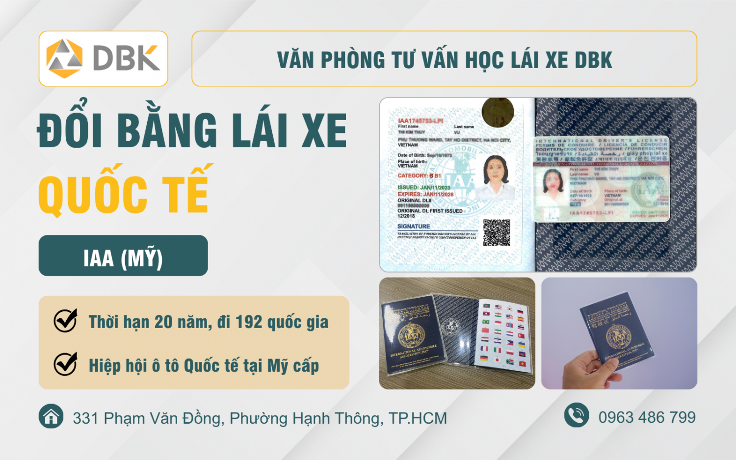 Đổi bằng lái xe quốc tế IAA